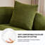 Canapé courbé désossé, canapé modulaire à compression de 110 po, vert haute densité, canapé-lit pour salon, salon, appartement, chenille-129880658