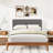 Grey Curved Adjustable Headboard Full