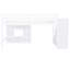 Lit mezzanine simple blanc avec escalier de rangement et structure - bois stable, fenêtre amusante, sans sommier pour un coffre de fenêtre de taille longue-254611969