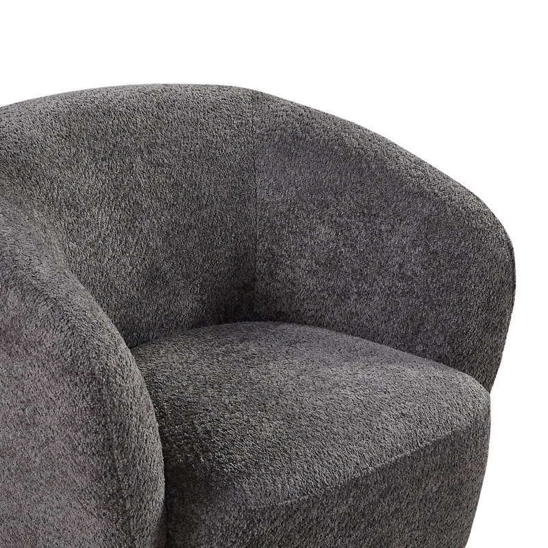 Fauteuil pivotant de 31,1 po Obrain, Rembourrage en mousse grise