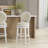 Swivel Upholstered Counter Stool with Solid Wood Frame-1721288319-1721288318