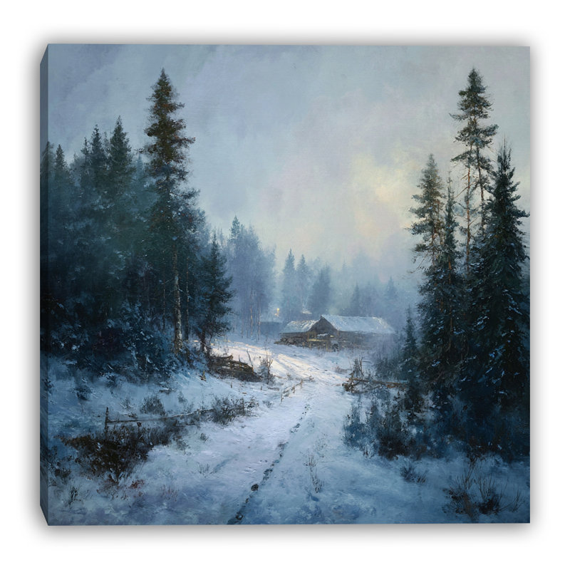 Art mural sur toile Misty Frosted Meadow, H 20 po x l 20 po