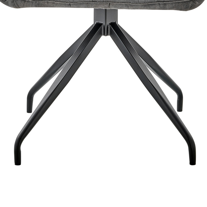 Fauteuil Hassam, Velours gris foncé, Noir