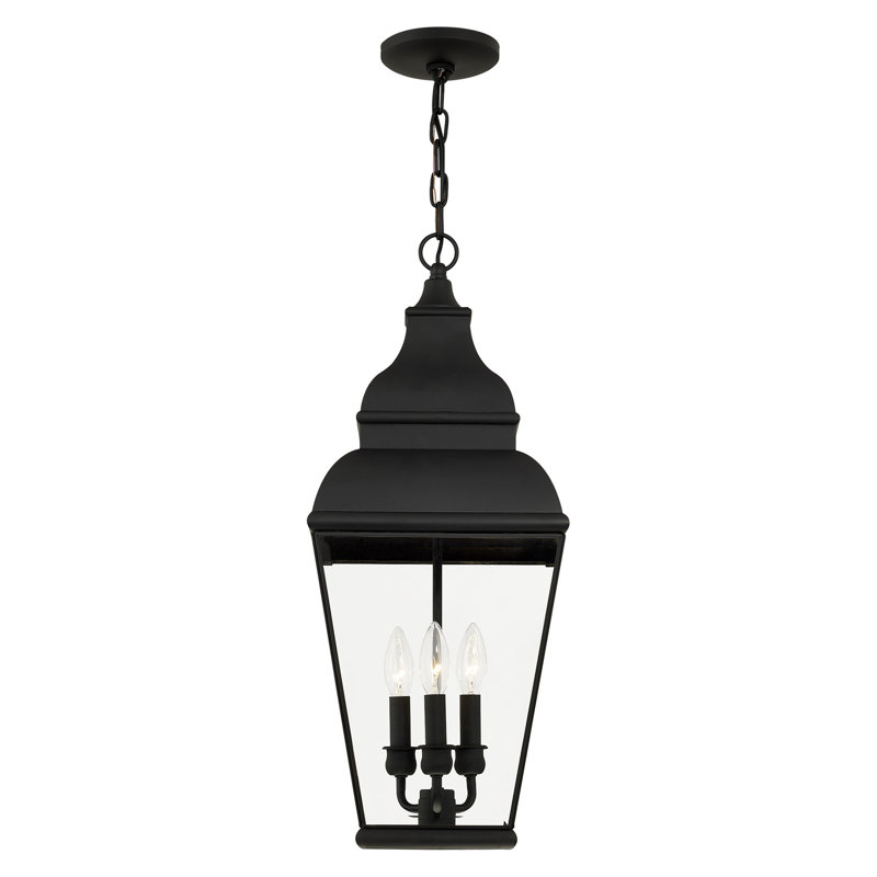 Anousha 3 - Light Outdoor Hanging Lantern, Black