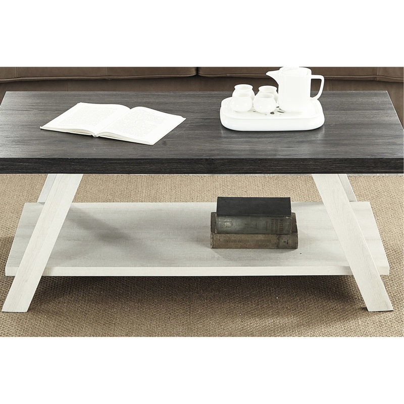 Table basse en bois patiné Style, 19.39" H x 24.63" W x 49.02" D