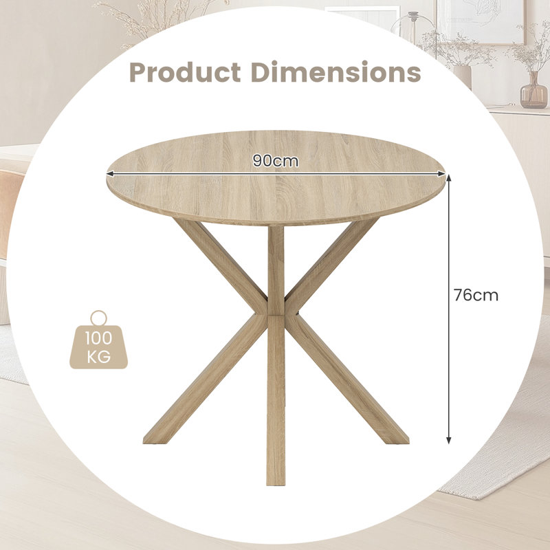 Round Dining Table, Brown