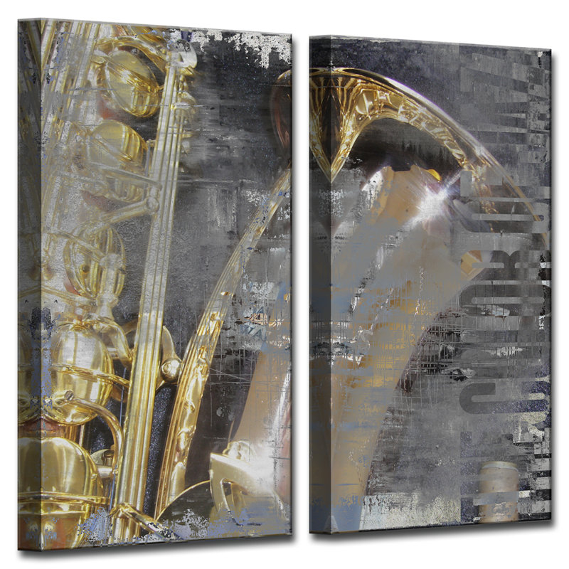 « the color of jazz », ensemble de 2 impressions sur toiles