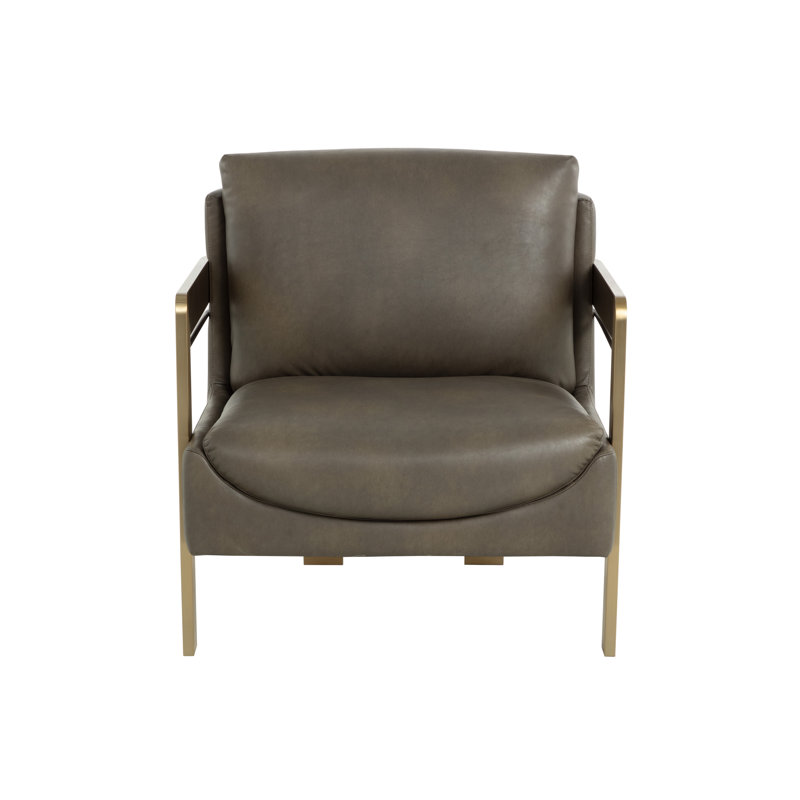 Faux Leather Accent Chair