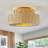1-Brown dimmable iron ceiling light