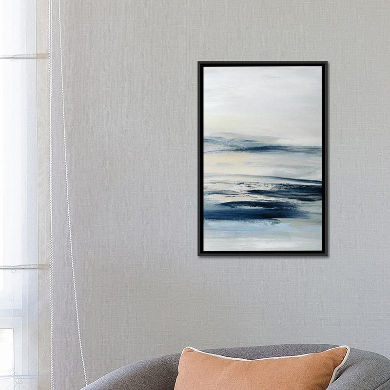 «Drifting Tides II», reproduction sur toile, H 26 po x l 18 po x P 1,5 po, Toile avec cadre noir, Pas de tapis