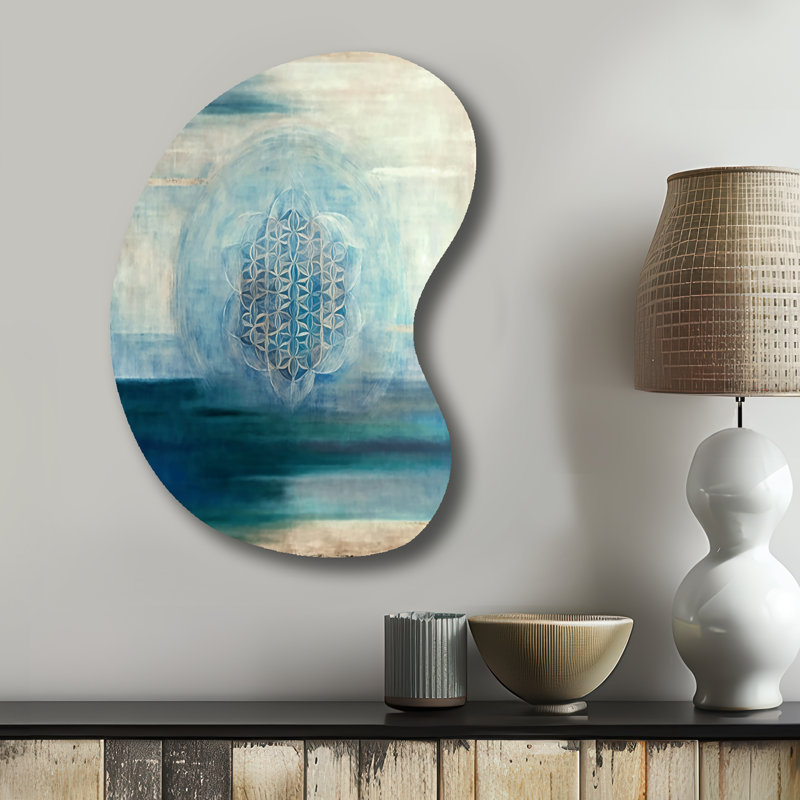 Ancien sacré rétro Designs IV - forme de flèche géométrique moderne - art mural métallique asymétrique, H 31 po x l 22 po