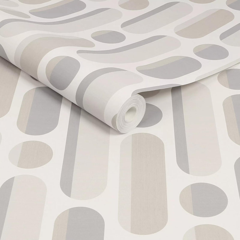 Envy Morse Geometric Wallpaper, Grey