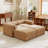 2-Seater Sofa With 2 Ottomans (Camel)