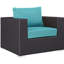 Fauteuil d'extérieur en rotin avec coussins Convene-865292121