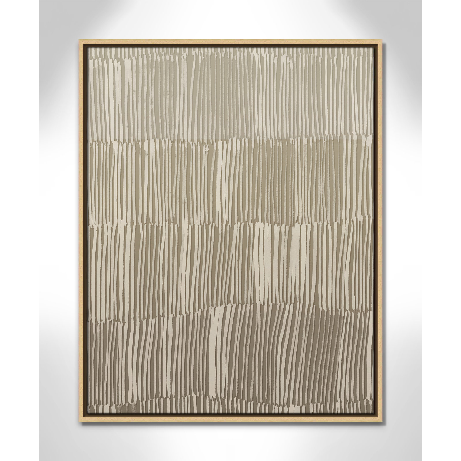 Linear Calm II Print by , 29.5" H x 23.5" W, Natural Floater