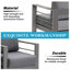 4-Piece Modern Aluminum Patio Conversation Set