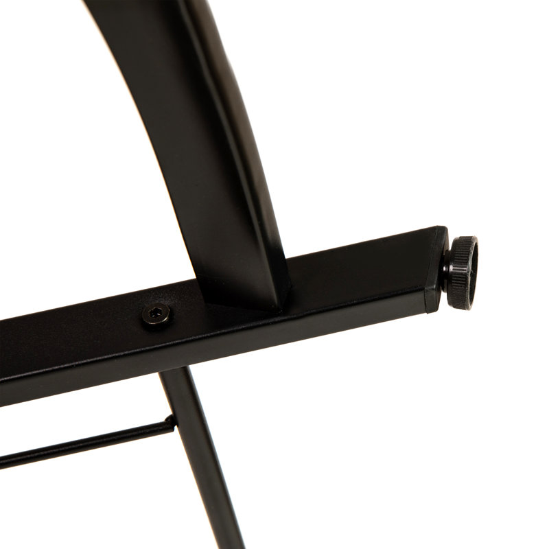 Athel Adjustable Height L-Shaped Steel Computer Desk, Black