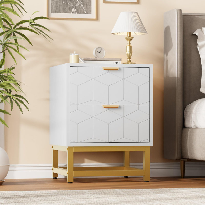 39.9 cm W Chest of 2 Drawers, White