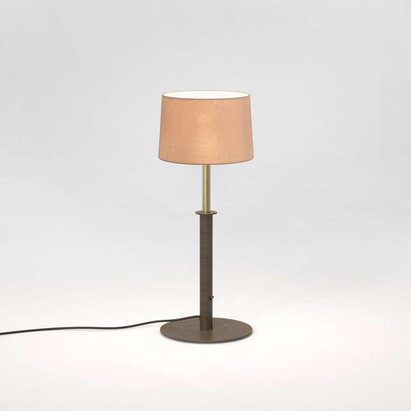 Club Table Lamp, 23.07" H x 8.46" W x 8.46" D, Oyster, Silk