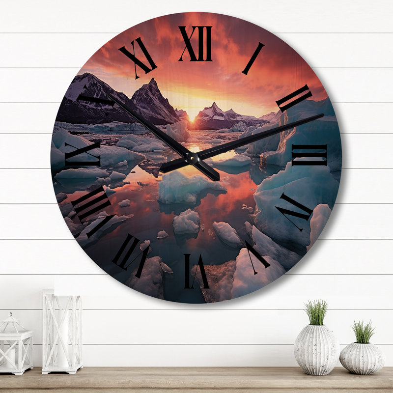 Horloge murale en bois massif Muskuran, Grand