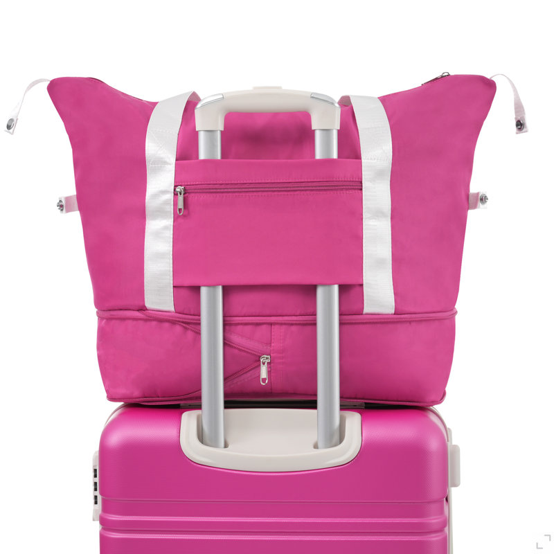 Ensembles de valises rigides avec sacs Valise légère à roulettes doubles avec verrou TSA, valise rétro simple 28 po