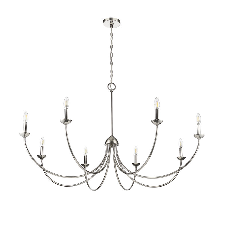 Huxley 8 - Light 52" Wide Chandelier, Polished Nickel