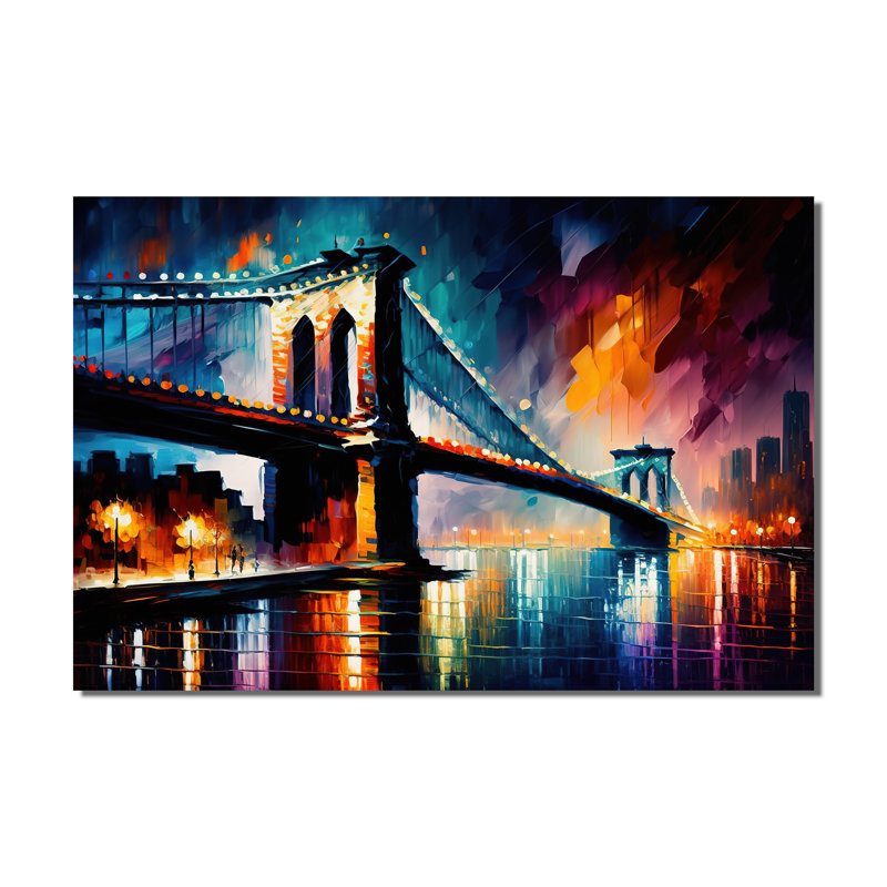Pont coloré de Brooklyn - décoration murale ville