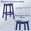 Ensemble de 2 tabourets de bar d'extérieur de 74 cm (29 po), sièges hauts en PEHD, sièges de patio robustes et résistants aux intempéries
