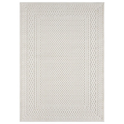Tapis d'intérieur / extérieur texturé tissé à la machine