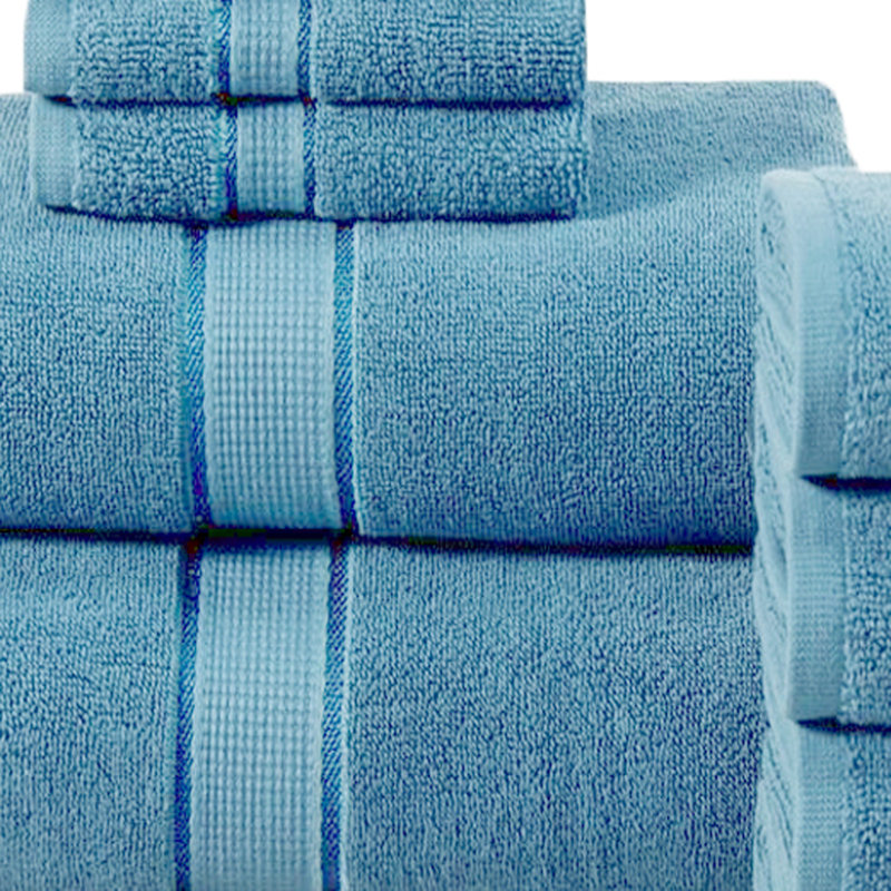 Ensemble de serviettes en coton à 100 % de douze articles, Bleu pierre