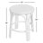 Alastair 18" Rattan Dining Short Stool - White/Tan Dot / Natural Rattan Frame-88071873