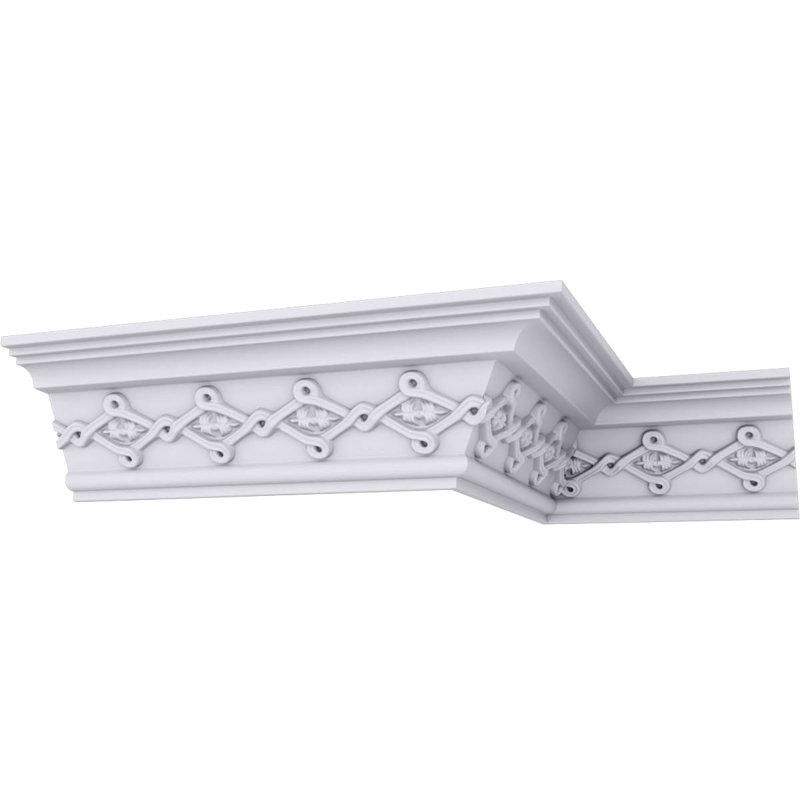 Moulure couronnée Endurathane Kendall, H 3 1/8 po x P 2 7/8 po x F 4 1/4 po x L 94 1/2 po, apprêtée en usine