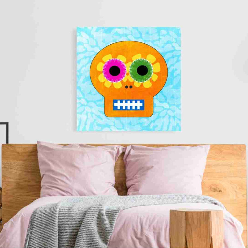 "Jour des morts IV" par Linda Woods - impression sur toile tendue, H 37 po x l 37 po x P 1,5 po