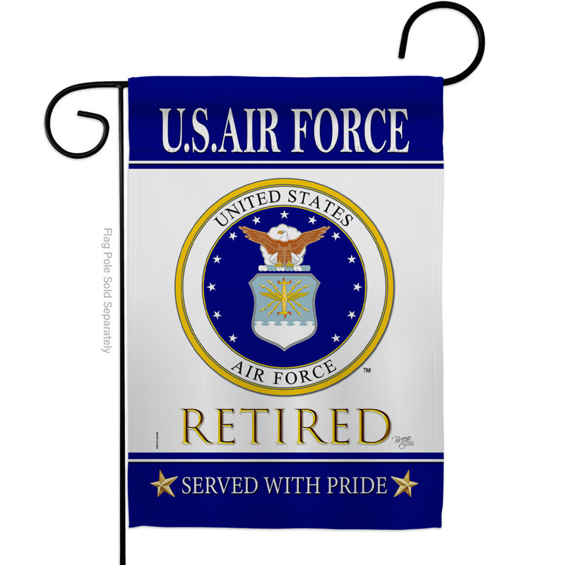 Coussin à 2 faces en polyester 18 x 13 po US Army Drapeau de jardin, Air-Force