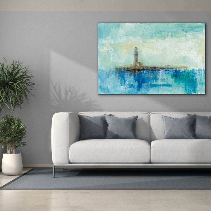 «Epic Graffiti» «Lighthouse Morning» par Silvia Vassileva, art mural sur toile, 60 po x 40 po