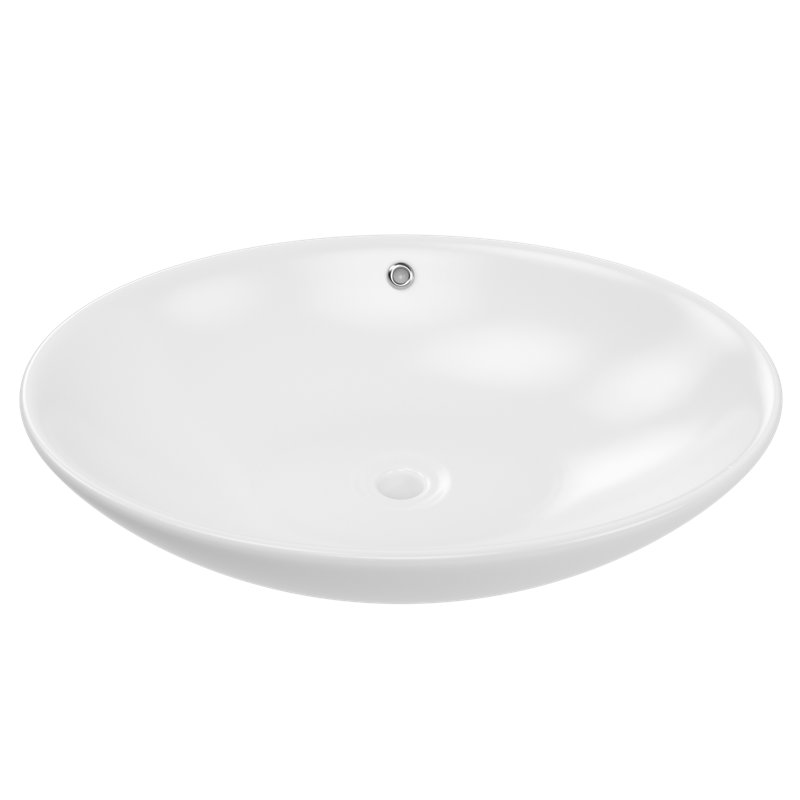 Meuble-lavabo vasque de salle de bain ovale ELLAI