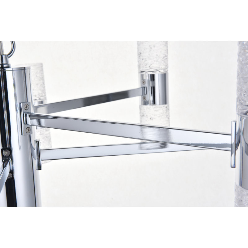 Granados 17 - Light Dimmable LED Sputnik Modern Linear Chandelier, Chrome