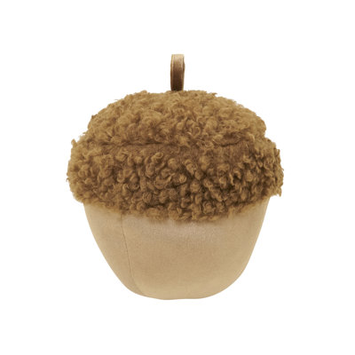 Acorn Shaped Polyester Filled Throw Pillow - Plush Sherpa Accent Throw Pillow for Fall Decorating, Autumn Home Decor and Seasonal Styling