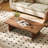 47.2" Modern Rectangular Coffee Table, Pretty Wood Texture-1760105988