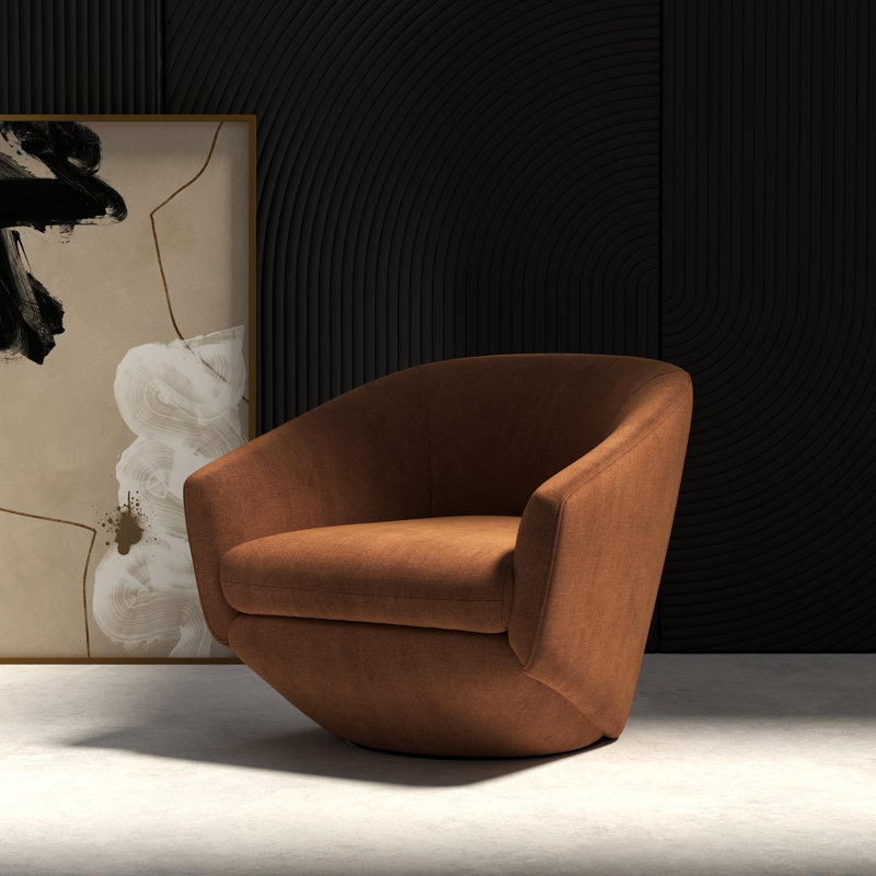Fauteuil demi-tonneau pivotant vers le bas 31,5 po Jeryka