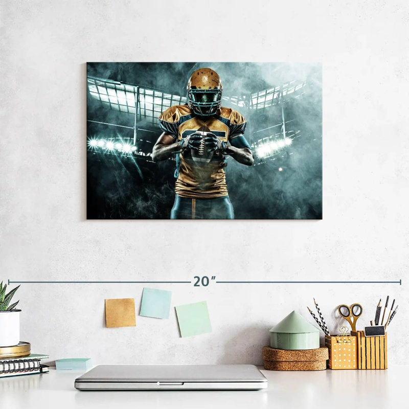  «American Football Player, H 8 po x l 12 po