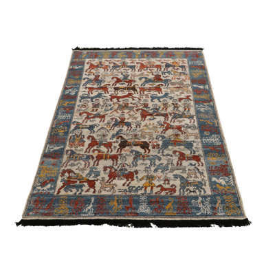 Burano Hand Knotted Wool Geometric Area Rug