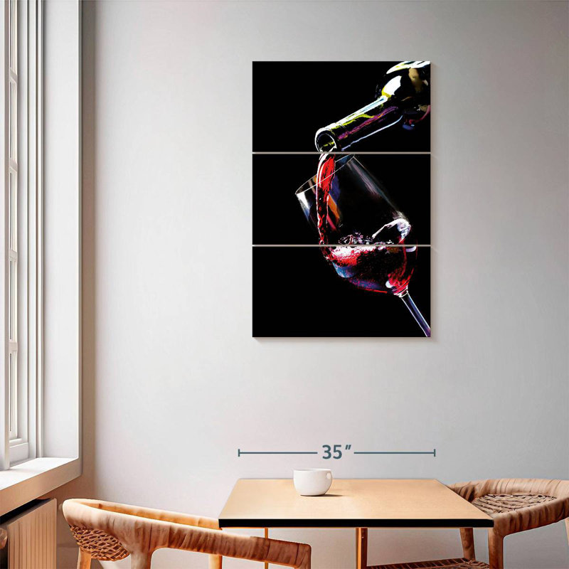 Yarlin Red Wine Stream, 57" H x 36" W