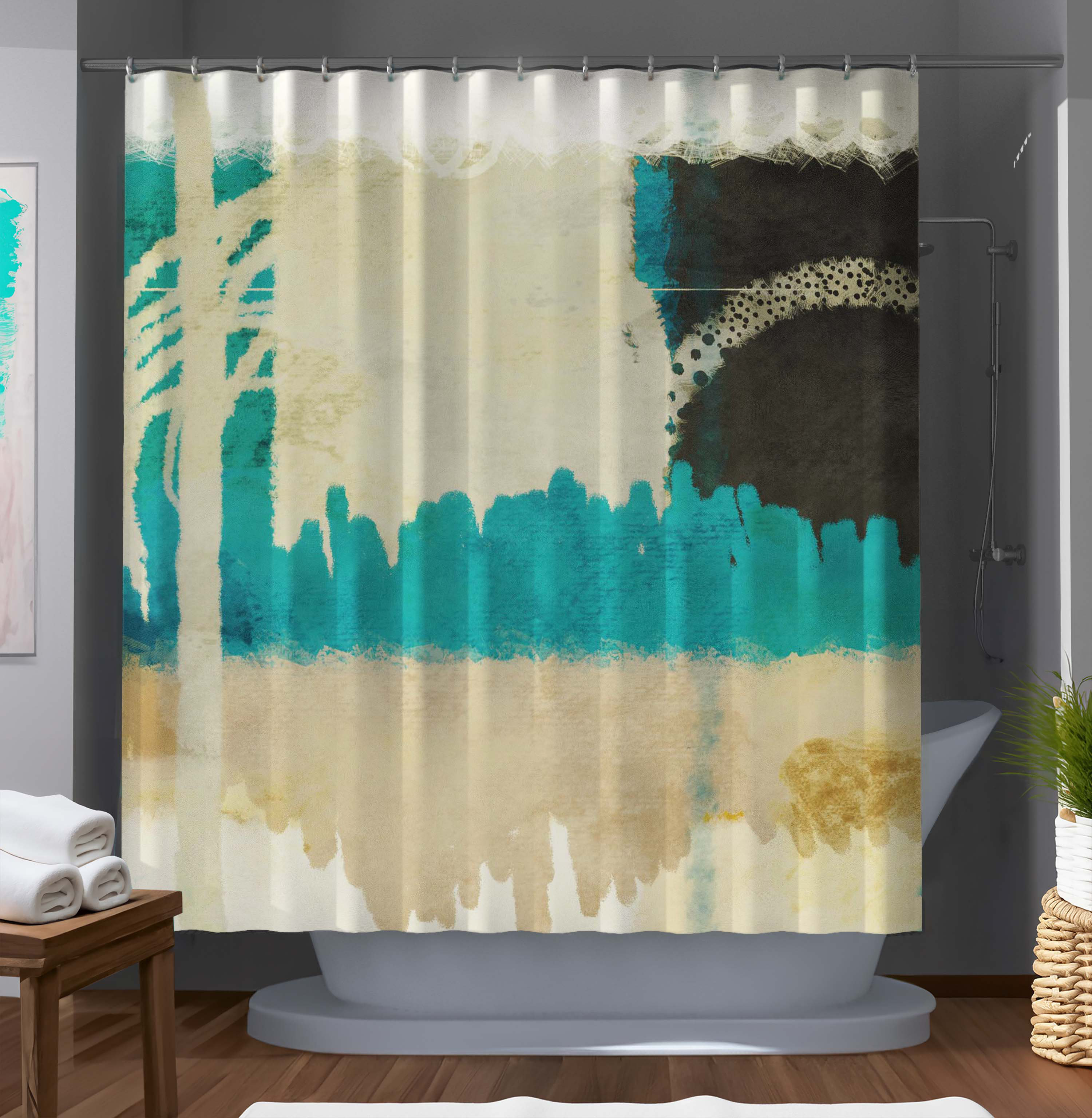 East Urban Home Eldaras Abstract Shower Curtain Wayfair