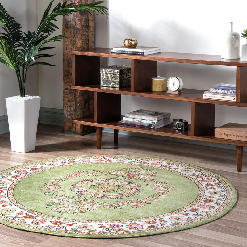 Oriental Indoor Rug, Round 5'3"