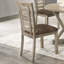 De 2 chaises de salle à manger, bois massif rustique moderne à dossier en échelle, coussin rembourré, brun grisâtre, bois facile à assembler avec motif, coussin pour la pièce