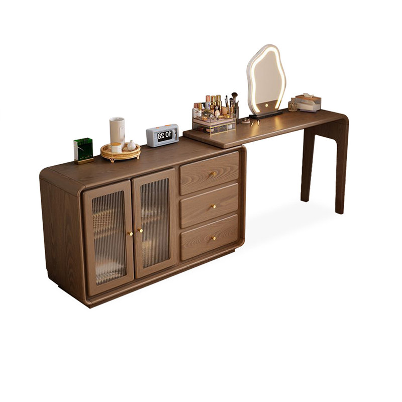 Coiffeuse avec miroir lumineux, 3 tiroirs