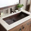 Trough Copper Hand Hammered Rectangular Undermount Bathroom Sink-70142585