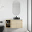 Ensemble de meuble-lavabo mural simple 42 po avec lavabo en céramique et tablettes Greythor, ensemble de meuble-lavabo simple 42 po avec plateau en pierre reconstituée-1347676908-1355664481