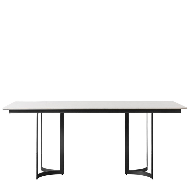 180 Cm Stone Trestle Dining Table